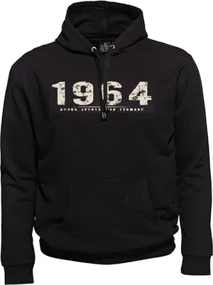 Produktbild von Übergrößen Kapuzen-Sweatshirt AHORN SPORTSWEAR Vintage Number beige Schwarz 7XL
