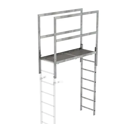 Produktbild von Günzburger Steigtechnik Attika-Überstieg Stahl verzinkt Länge 1.600mm  - 063185