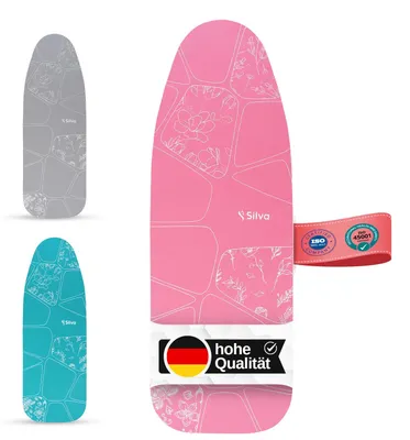 Bügelbrettbezug 110x30 cm, Baumwolle, 5 mm Filz, M, Rosa