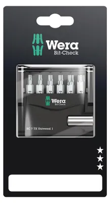 Produktbild von Wera 05073404001, 7 Stück(e), Torx, T10, T15, T20, T25, T30, T40, CE, 175 mm, 15 mm