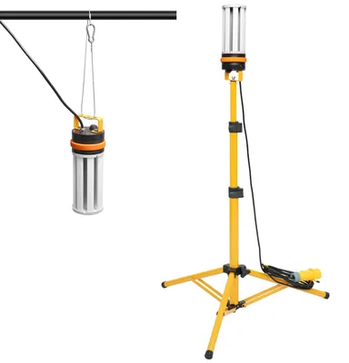 LED Stativ-Baustrahler 60 W, 6500 Lumen, 360°, 110 V