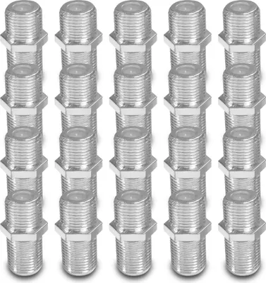 Produktbild von 20x ARLI F-Verbinder – F-Kupplung F-Buchse auf F-Buchse für Koaxialkabel & SAT Verlängerung F Verbinder
