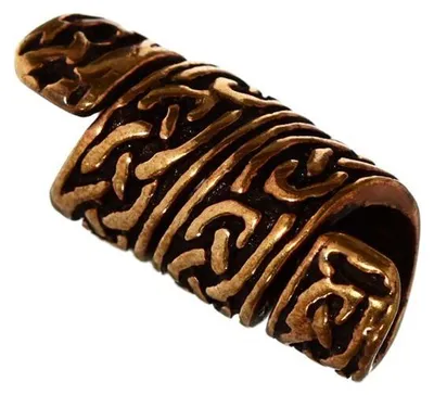 Productafbeelding van Haaraccessoire, baardparel, Rigani, Keltische knoop, bronzen lokkenparel, 6408