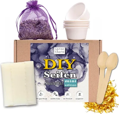 Produktbild von SEIFE SELBER MACHEN, DIY Set von spreetherm inkl. 100 % veganer Kernseife, uvm. - HIGHLIGHTS: Natürliche Zutaten, keine Tierversuche, unparfümiert.