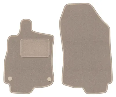 Productafbeelding van Velours voormatten voor Renault Megane III 2008-2015 (cabrio) – 2-delig, beige, op maat – Wielganizator LUX