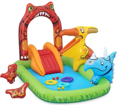 Produktbild von Bestway Aufblasbares Dinosaurier Spielpool 241x140x137 cm +3-6 Jahre Garten 53160