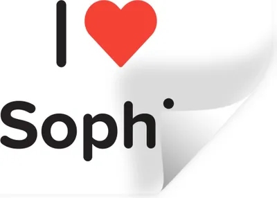 Produktbild von MuchoWow® Wandtattoo Wandsticker Wandaufkleber Ich liebe - Sophie - Mädchen 80x60 cm Selbstklebend und Repositionierbar - Faltenfrei