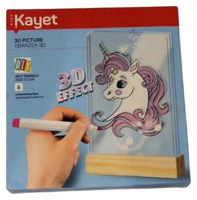 Produktbild von Kayet DIY 3D-Bild Einhorn mit Markern