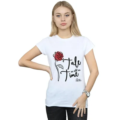 Produktbild von Disney - "Tale As Old As Time" T-Shirt für Damen BI36825 (M) (Weiß)