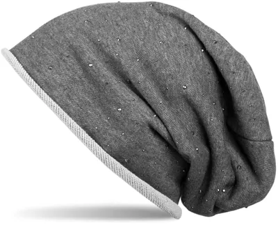 Produktbild von styleBREAKER Damen Beanie Mütze mit Strass-Nieten Applikation und Rollrand, warm 04024024