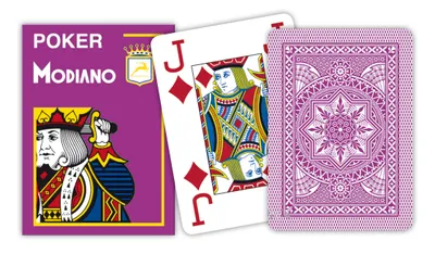 Produktbild von Modiano Pokerkarten Pink 100% Plastik 4 Large Index