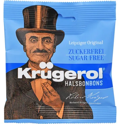 Zdjęcie produktu dla Krügerol pastylki na gardło bez cukru 50 g