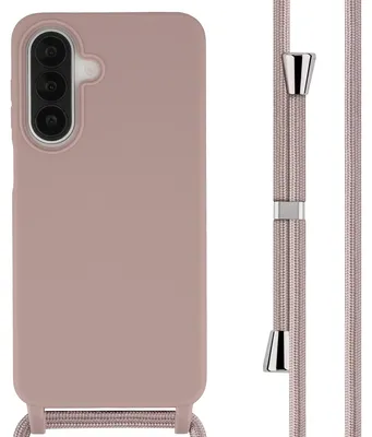 Productafbeelding van imoshion Siliconen hoesje met koord voor de Samsung Galaxy A27 (5G) - Sand Pink