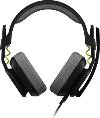 A gaming headset is shown from a top-down perspective against a white background.