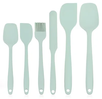 Produktbild von 6-teiliges Silikonspatel-Set, lebensmittelechtes Kochutensil-Set, rutschfest, hitzebeständig, flexibel, Küchenhelfer zum Backen und Braten