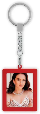Immagine prodotto di Portachiavi fotografico ZEP in metallo rosso, 3,5 x 4,5 cm