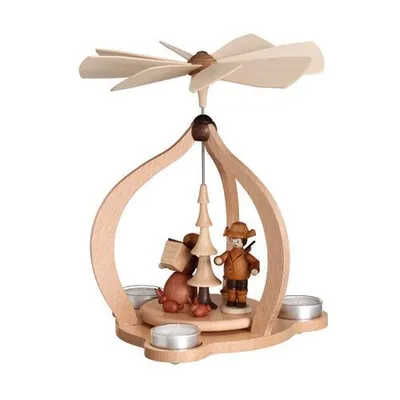 Produktbild von Tischpyramide Waldleute natur HxLxB 26x26x27cm NEU