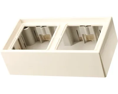 Produktbild von Jung LS 582 A WW Aufputz-Kappe 2-fach alpinweiß LS990/LS-Design