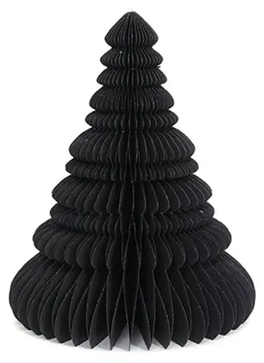 Only Natural – Wabenpapier-Weihnachtsbaum – Schwarz – 45 cm – Ansicht 1