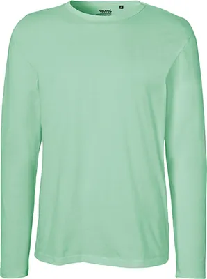 Immagine prodotto di Neutral O61050 | Maglietta a maniche lunghe da uomo / 100% cotone equosolidale - Colore: Dusty Mint - Taglia: S
