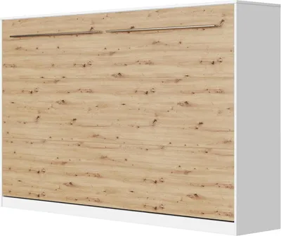 Produktbild von SMARTBett Schrankbett Standard Weiss/Wildeiche 120 Horizontal