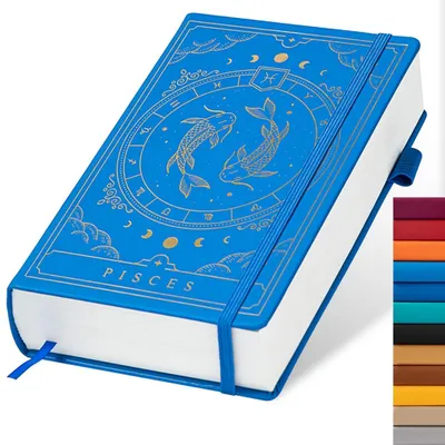 Image de Cahier A5 à couverture rigide, quadrillé, 100 g/m², 400 pages, motif constellation