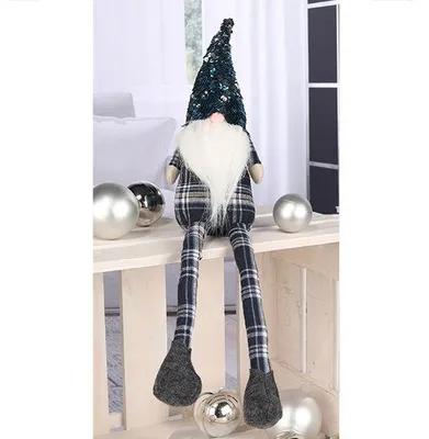 Image de Dekorativer Weihnachtswichtel mit Karomuster Adventsdeko