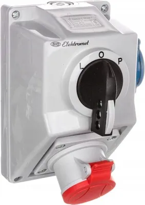 Immagine prodotto di ELEKTROMET | Set Di Installazione C16-48.1 - Rosso - 4 Poli - IP54 - Interruttore Meccanico - 16A