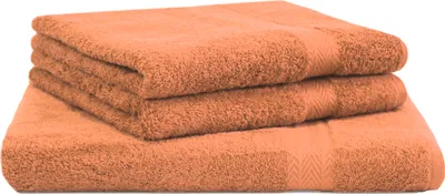 Produktbild von Betz 3-tlg. Saunatuch Set PREMIUM 1 Saunatuch 2 Handtücher 100%Baumwolle  Farbe: orange