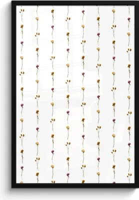 Produktbild von MuchoWow® MuchoWow® Gerahmtes Poster Blumen - Pastell - Muster 60x90 cm - Poster mit zchwarzem Bilderrahmen - Kunst