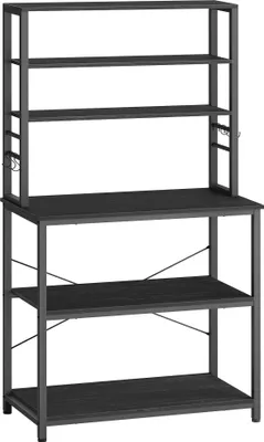 Produktbild von VASAGLE Küchenregal, Standregal, 40 x 80 x 167 cm, anthrazitgrau-tintenschwarz