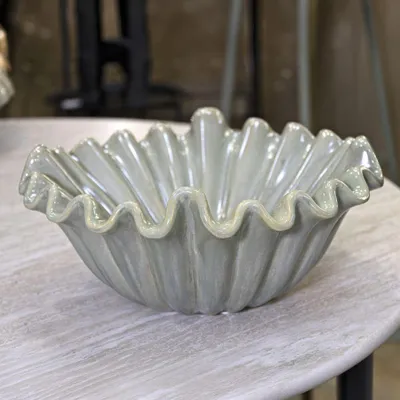Obrázek produktu pro Odkládací miska ze zelené keramiky ø 33x14,5 cm