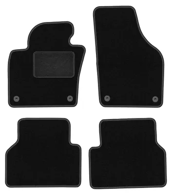 Produktbild von Velours-Fußmatten für Volkswagen Tiguan I 2007-2015 (Minivan) – 4-tlg, Schwarz, passgenau – Wielganizator LUX