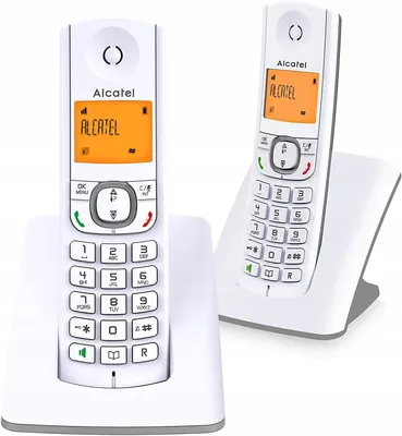 Produktbild von Alcatel F530, DECT-Telefon, Kabelloses Mobilteil, Freisprecheinrichtung, 50 Eintragungen, Anrufer-Identifikation, Grau, Weiß