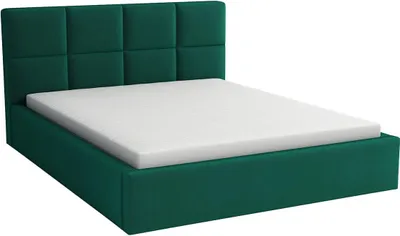 Produktbild von Gepolstertes Bett Alaska 160x200 mit Matratze - Königsgrün| KRONOS