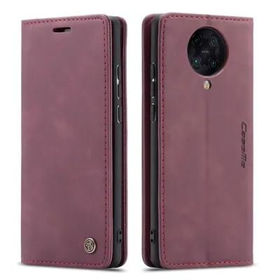 Obrázek produktu pro Redmi K30 Pro Pouzdro, RetroPolyuretanKožené Pouzdro, Kapsy na Karty, Magnetické Uzavírání, Pouzdro s Funkcí Stojánku pro Xiaomi Redmi K30 Pro červené