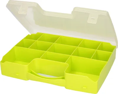 Produktbild von PlasticForte Aufbewahrungskoffer - 13 Facher - grun - 27,5 cm