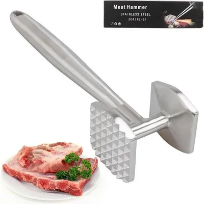 Immagine prodotto di Batticarne in acciaio inossidabile, doppio lato, 26 cm, lavabile in lavastoviglie