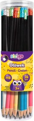 Image de Crayon noir avec gomme HB (36pcs) STRIGO