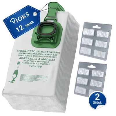 Produktbild von Set 12x Staubsaugerbeutel + 12x Duftsticks für Kobold VK 140 VK 150 VK140 VK150 Staubsauger