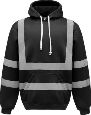 Immagine prodotto di Felpa con cappuccio Hi Vis Reflective Yoko Uomo BC3938 (3XL) (Nero)