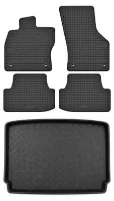 Produktbild von Gummimatten + Kofferraumwanne für Seat Arona 2017- (SUV, oberer Ladeboden) – Schwarz, passgenau – Wielganizator