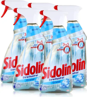 Produktbild von Sidolin Streifenfrei Cristal 500ml - Glasreiniger, Fensterreiniger (5er Pack)