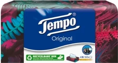 Produktbild von TEMPO Taschentücher 3x100er Box 4lagig