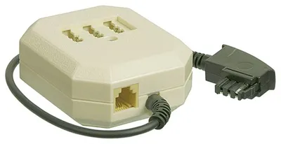 Produktbild von goobay TAE/F/NFN Verlängerungsbox beige/schwarz (Bulk)