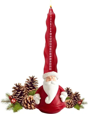 Produktbild von Adventskalender Weihnachtsmann Form, 24 Türchen, zum täglichen Öffnen, Weihnachtsdekoration