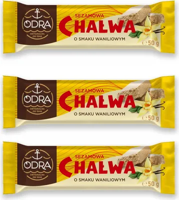Zdjęcie produktu dla Chałwa o smaku waniliowym 50g ODRA