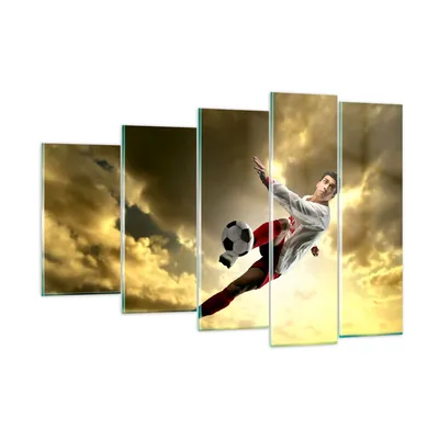 Produktbild von Bilder auf glas - Ball Junge Fußball Training - 150x100cm - Glasbilder - Wandbilder - Kunstdruck - zum Aufhängen bereit - Wanddekoration aus Glas - Glas Bilder - Wandbild auf Glas - GEG150x100-2106