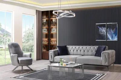 Produktbild von INCI Couchgarnitur: 3+1 / Farbe Grau