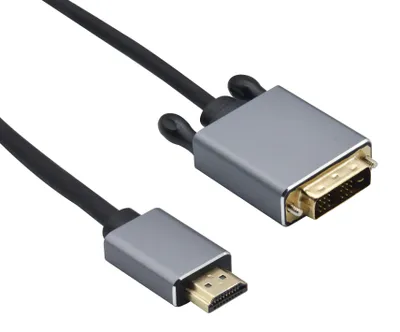 Produktbild von helos Anschlusskabel, HDMI Stecker/DVI Stecker, PREMIUM 4K, 2,0m, schwarz